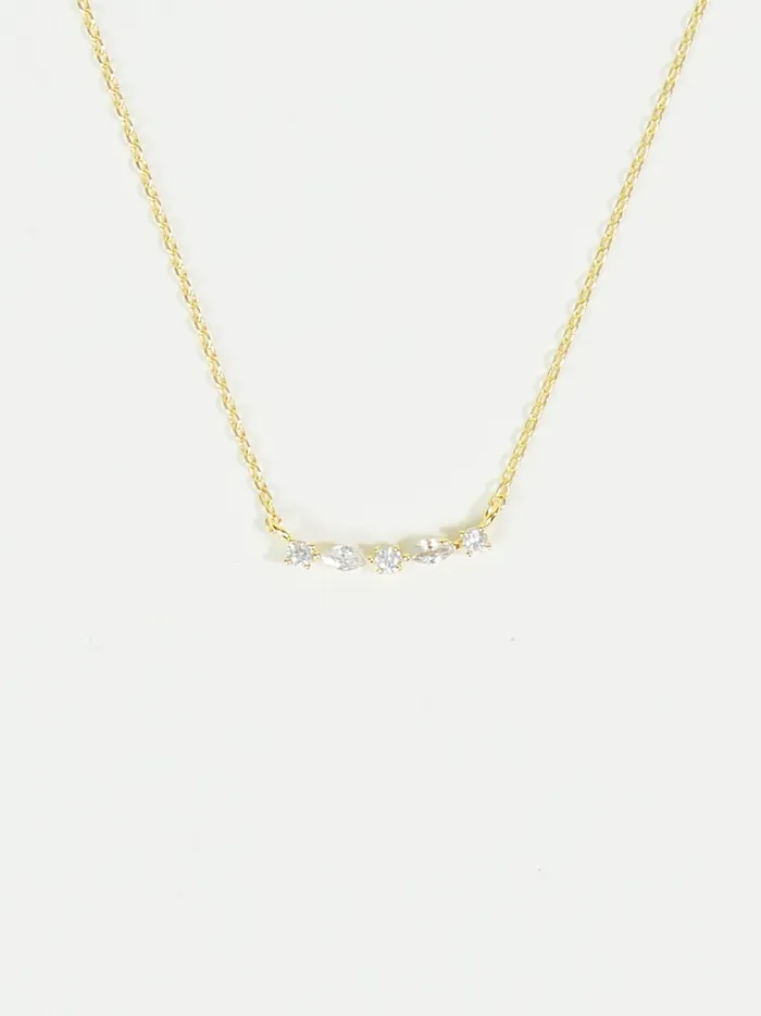Women Dainty Crystal Cluster Necklace Gold Altar039d State Jewelry