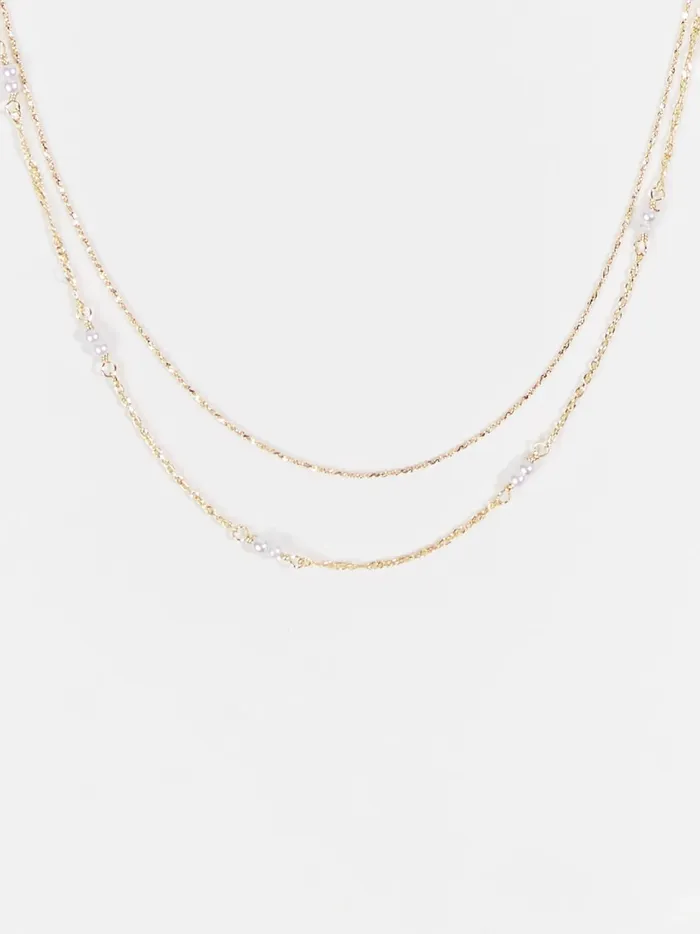 Women Dainty Layered Pearl Necklace Pearl Altar039d State Jewelry