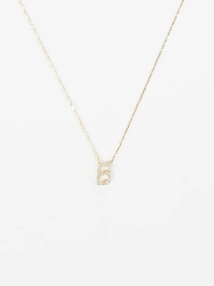 Women Dainty Monogram Necklace 8211 B Gold Altar039d State Jewelry