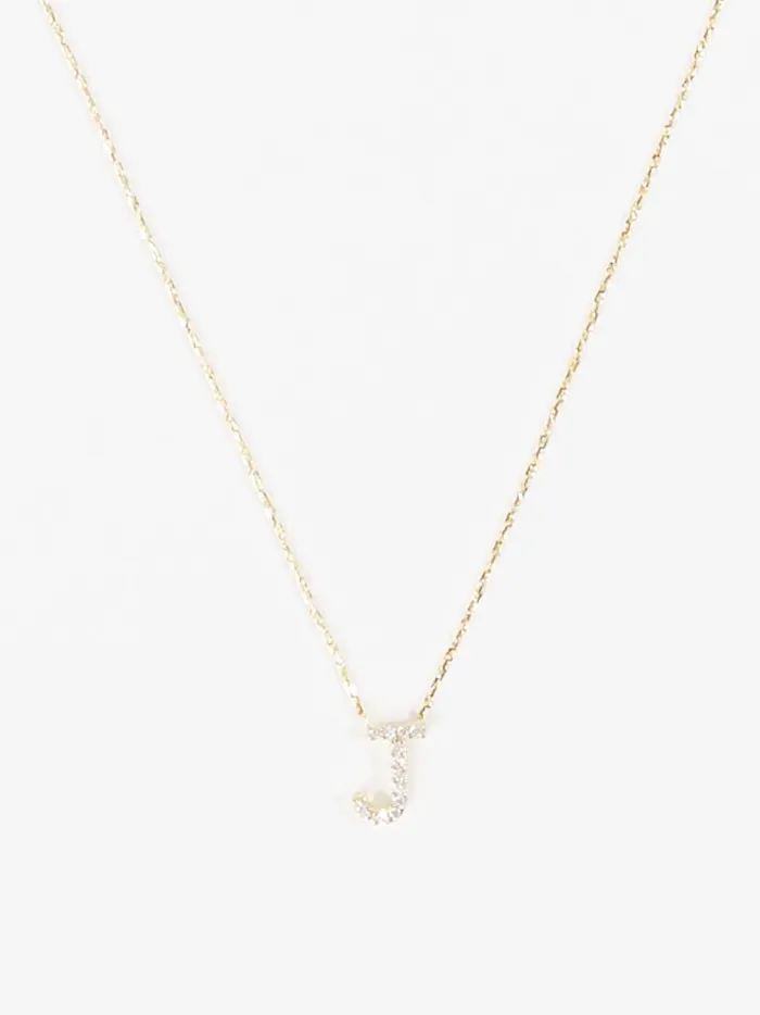 Women Dainty Monogram Necklace 8211 J Gold Altar039d State Jewelry
