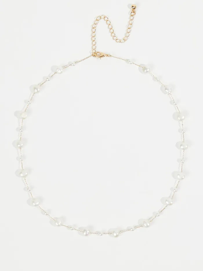 Women Dainty Pearl Stone Choker Necklace Gold Altar039d State Jewelry