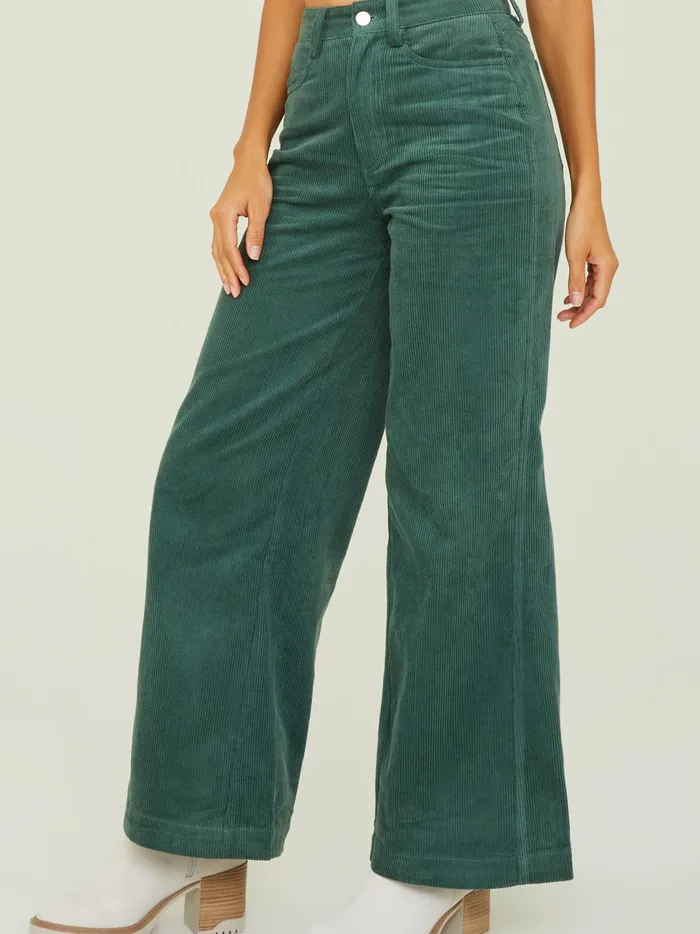 Women Dakota Corduroy Straight Leg Pants Green Altar039d State Pants