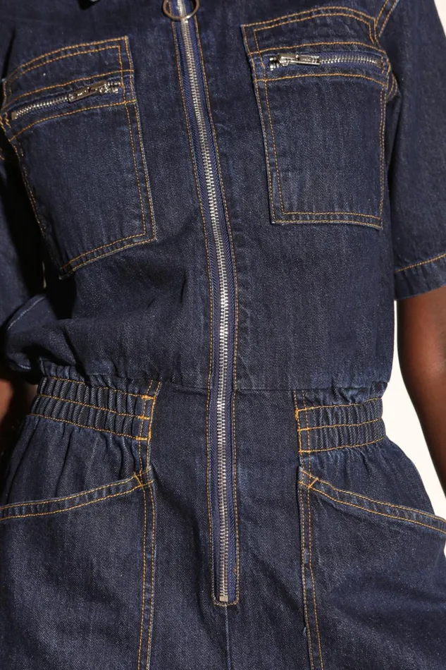 Women Danny Playsuit Dark Indigo LF Markey Boilersuits