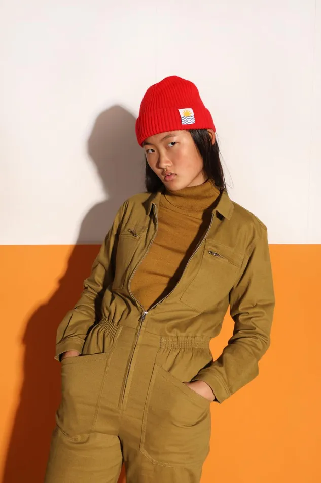 Women Danny Stretch Drill Boilersuit Chartreuse LF Markey One Pieces
