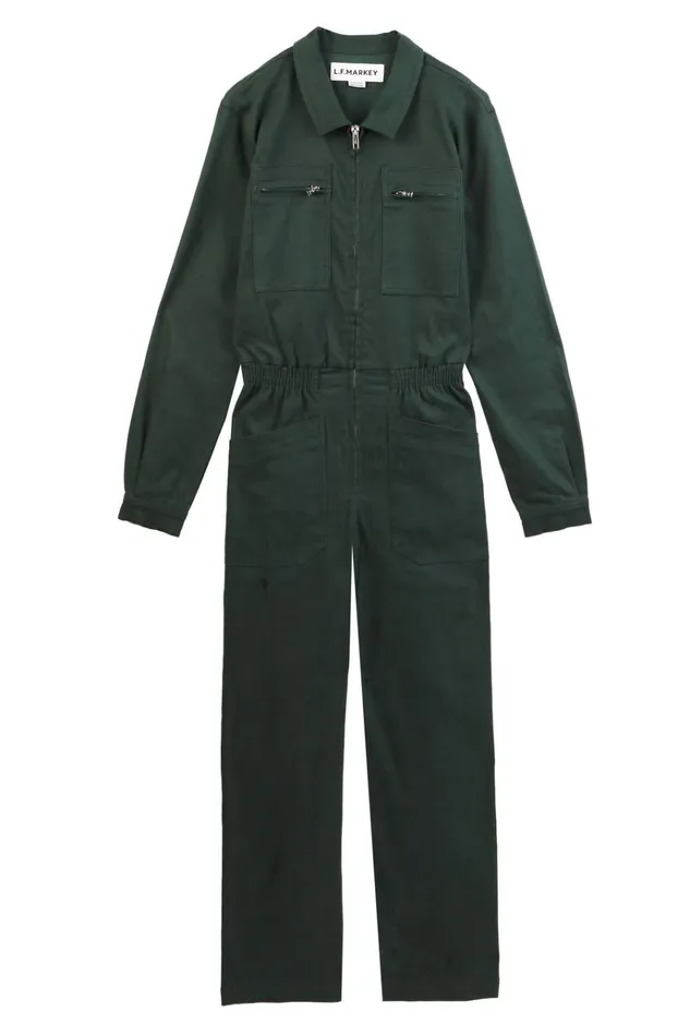 Women Danny Stretch Drill Boilersuit Forest Green LF Markey One Pieces