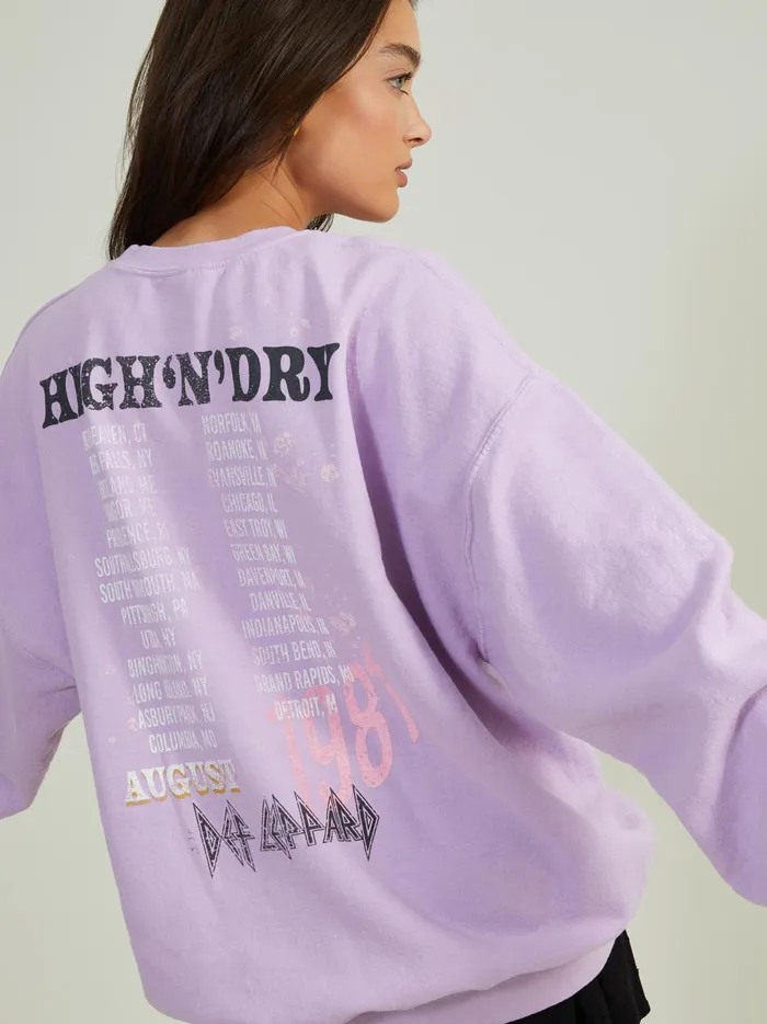 Women Def Leppard High Dry Sweatshirt Orchid Altar039d State Sweatshirts Women Def Leppard High Dry Sweatshirt Orchid Altar039d State Sweatshirts