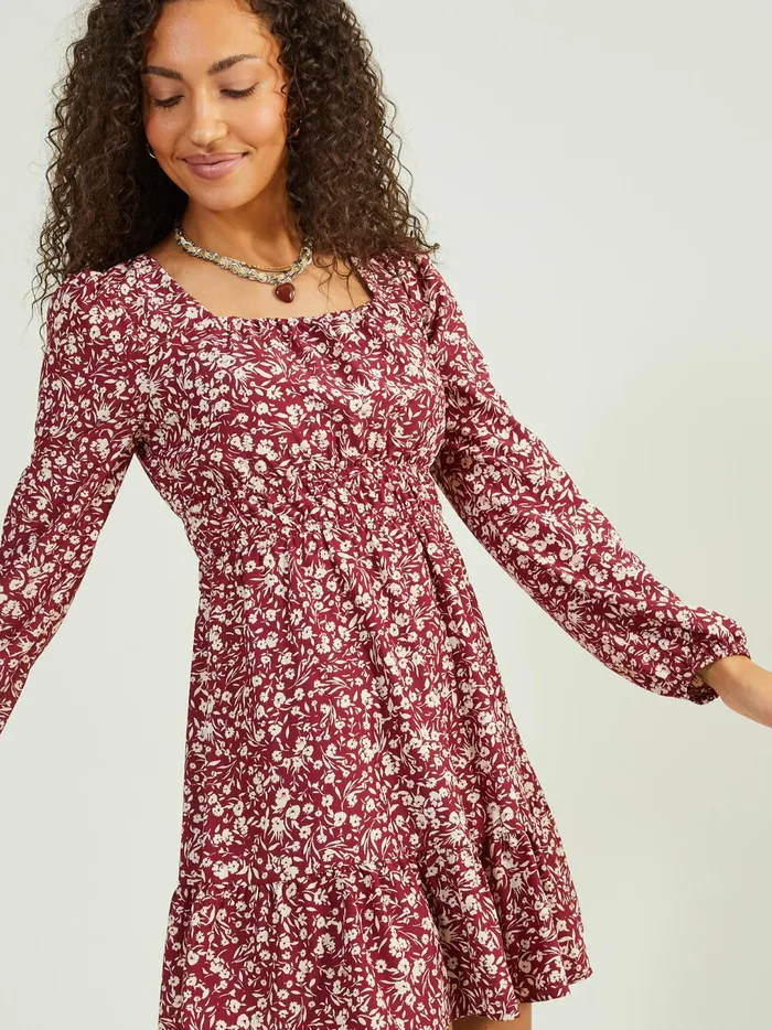 Women Denver Floral Dress Burgundy Altar039d State Casual