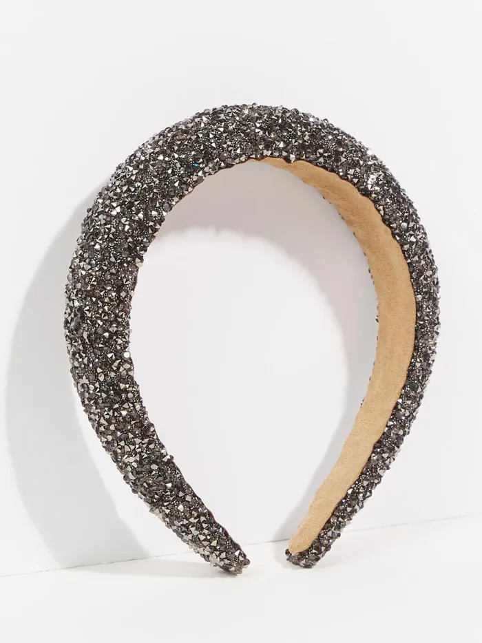 Women Diamond Rock Chunky Headband Hematite Altar039d State Hair Accessories
