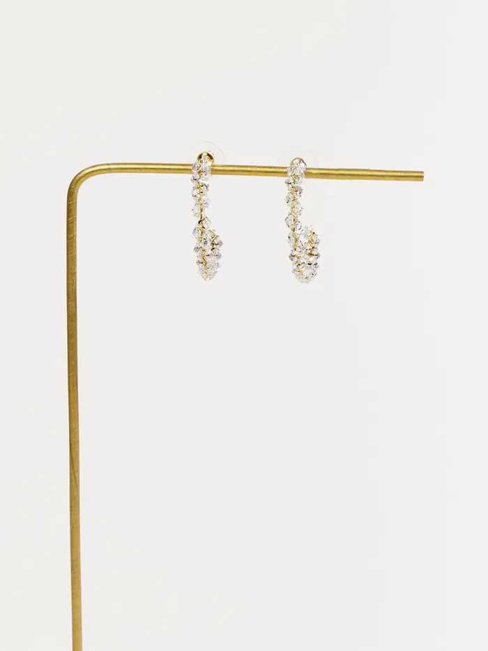 Women Diamond Rock Hoop Earrings Gold Altar039d State Jewelry
