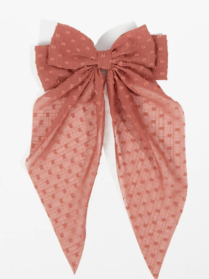 Women Dotted Hair Bow Bakedclay Altar039d State Hair Accessories