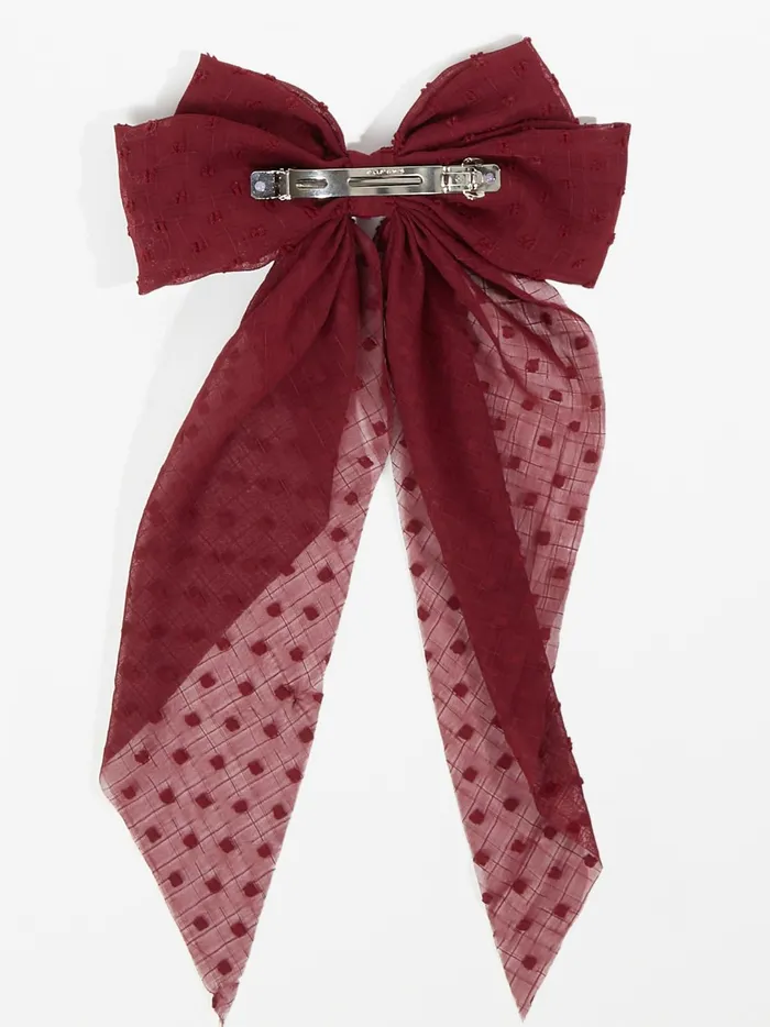 Women Dotted Hair Bow Wine Altar039d State Hair Accessories