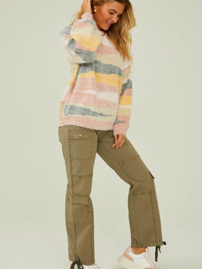 Women Elaine Striped Eyelash Sweater Claycombo Altar039d State Sweaters