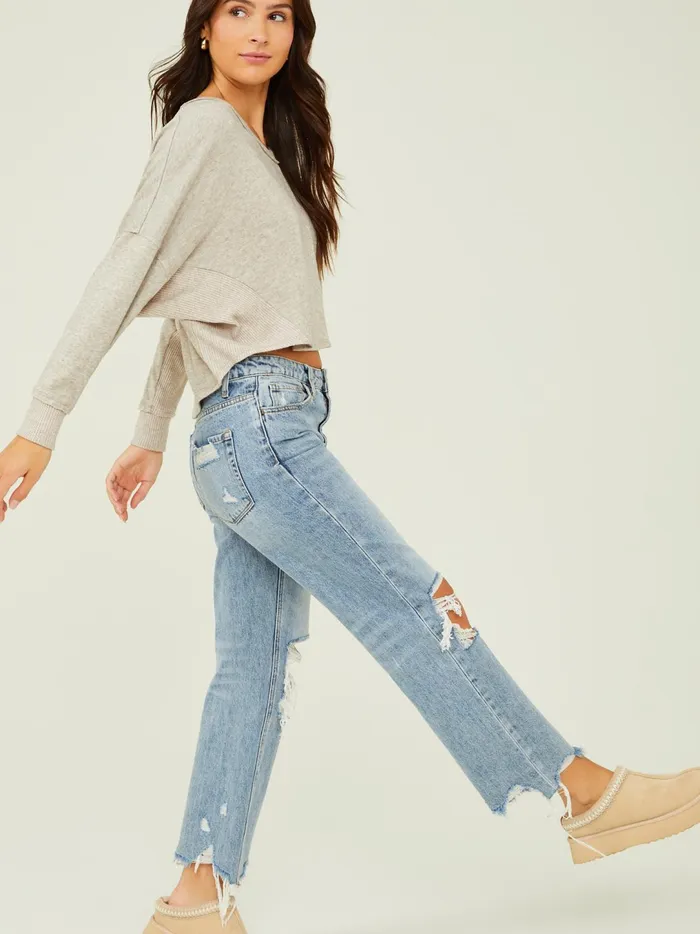 Women Eleanor Thermal Top Oatmeal Altar039d State Blouses