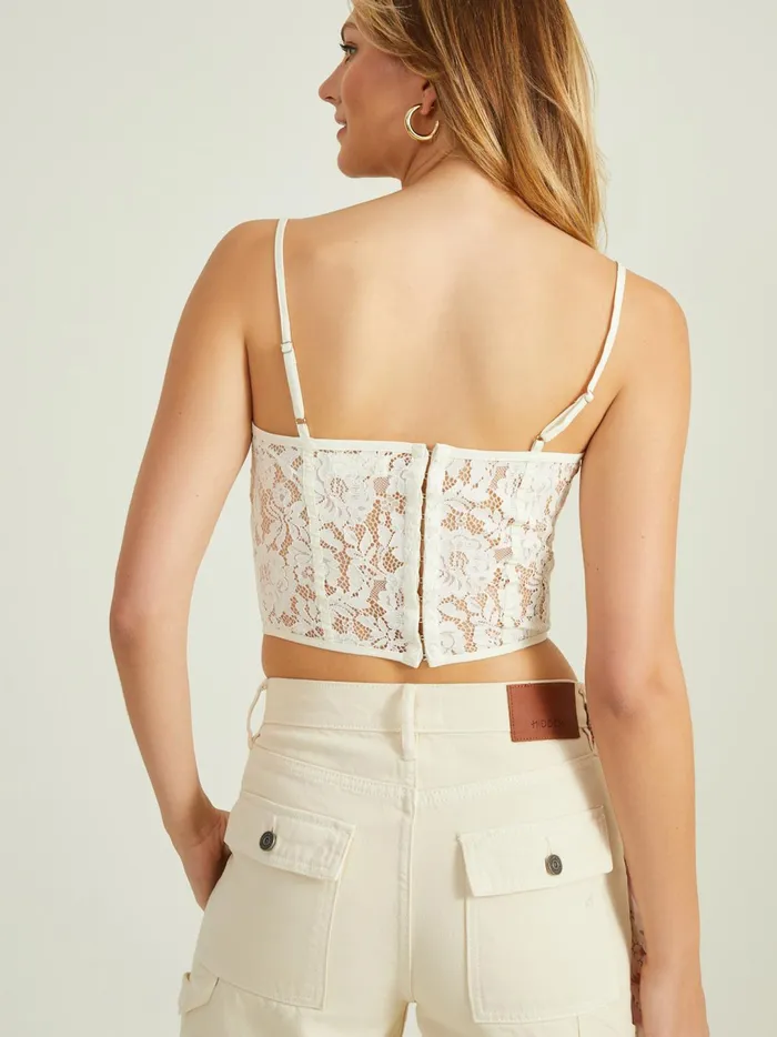 Women Elloise Lace Corset Top Ivory Altar039d State Sleep Lounge