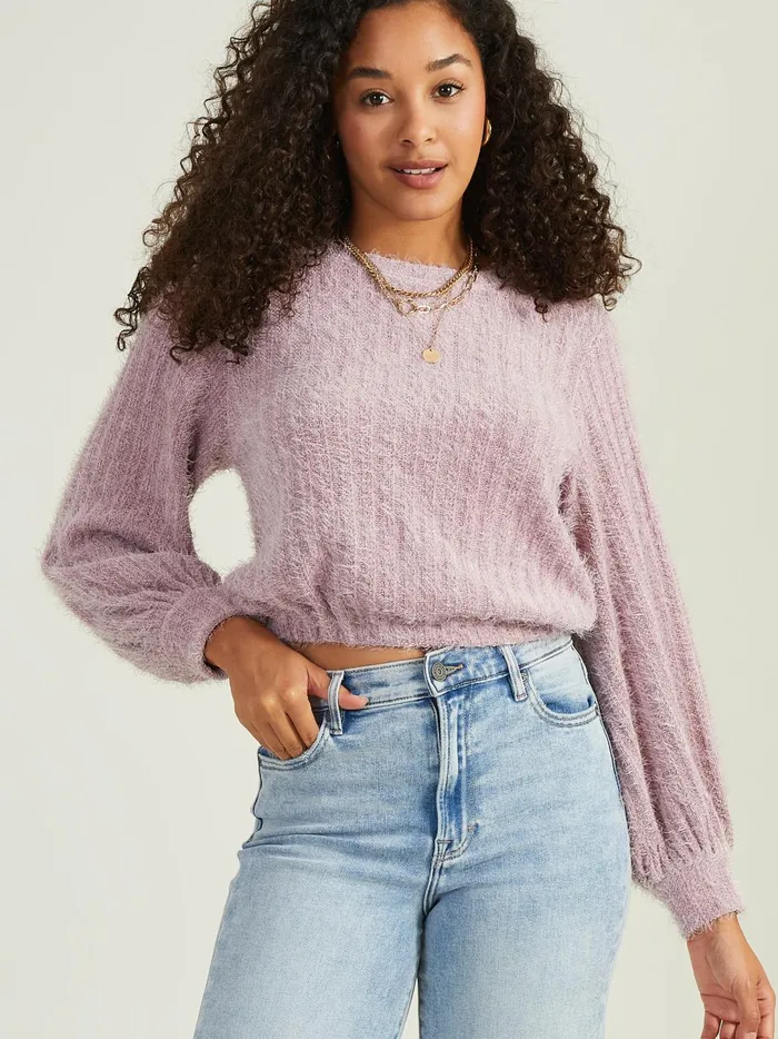 Women Elm Eyelash Sweater Elderberry Altar039d State Sweaters