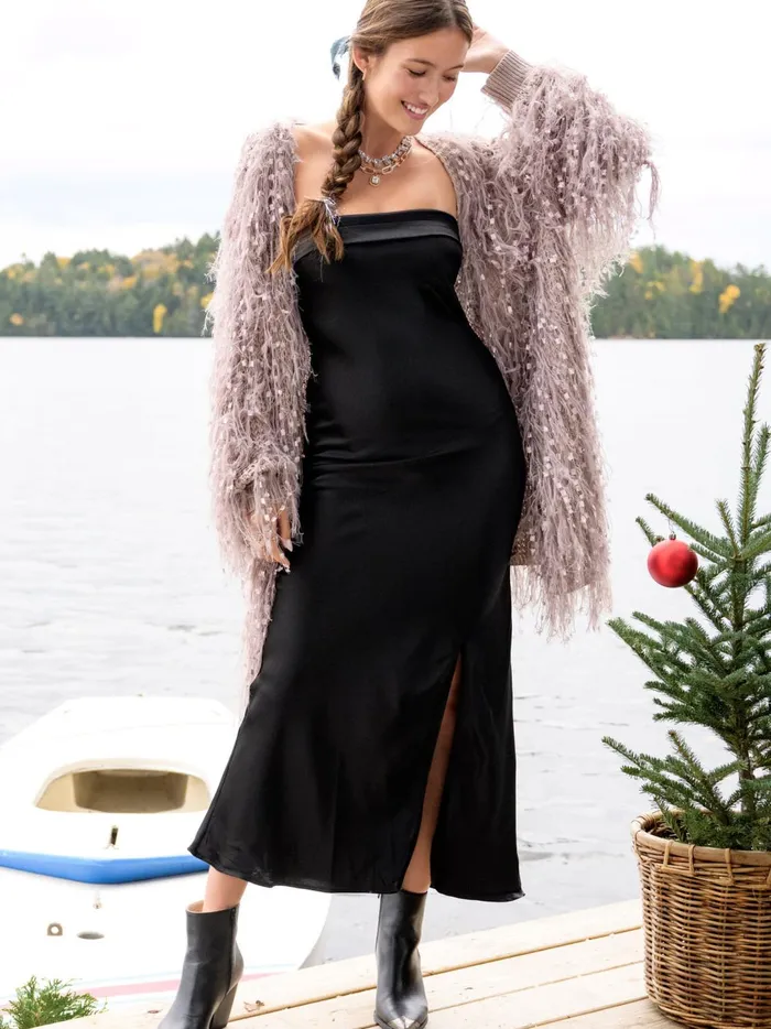 Women Emaline Shaggy Cardigan Mauve Altar039d State Sweaters