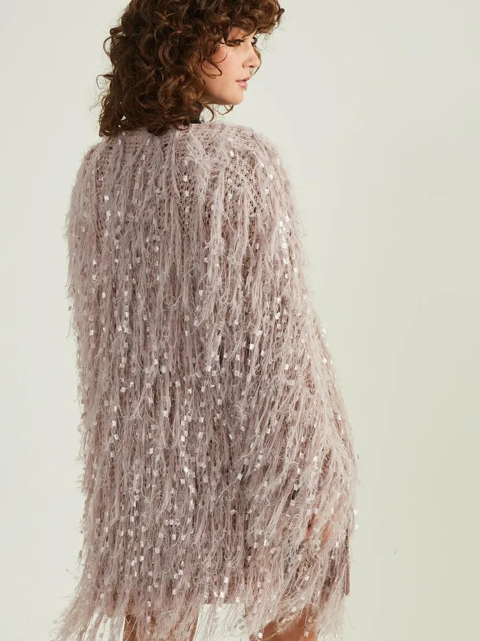Women Emaline Shaggy Cardigan Mauve Altar039d State Sweaters