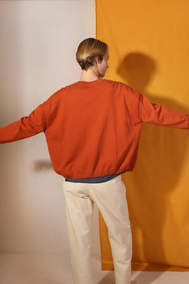 Women Eno Knit Burnt Orange LF Markey Knitwear