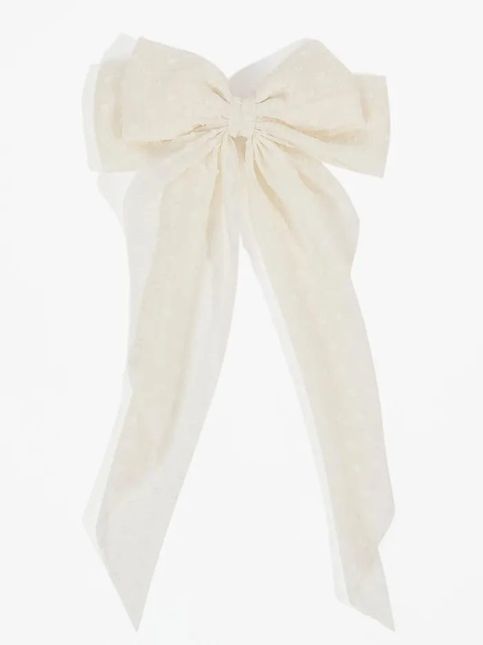 Women Evelyn Clip Dot Hair Bow Ivory Altar039d State Hair Accessories