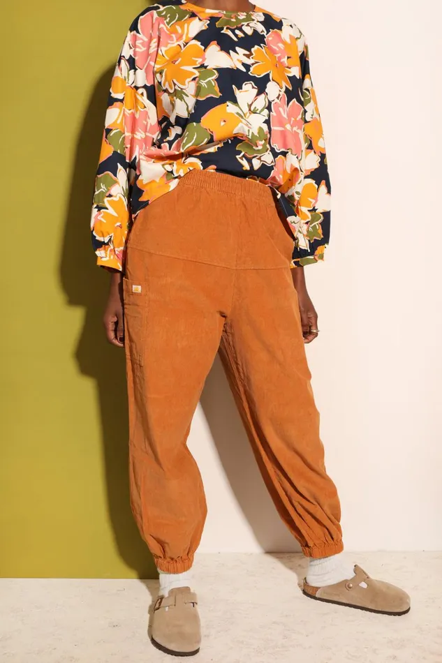 Women Everett Trouser Corduroy Ochre LF Markey Trousers