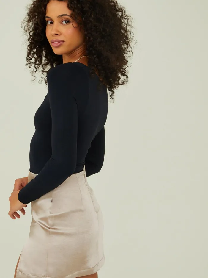 Women Everyday Seamless Long Sleeve Top Black Altar039d State Sleep Lounge