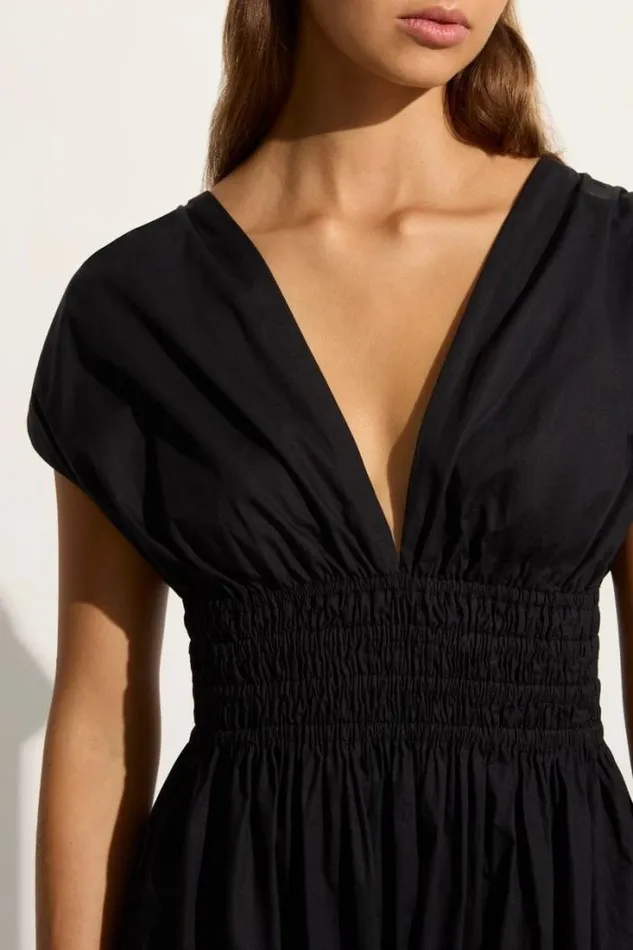 Women Faithfull The Brand Dresses Agnes Midi Dress Black Exclusive