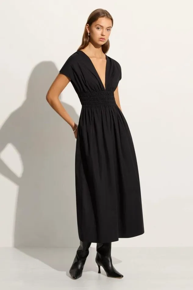 Women Faithfull The Brand Dresses Agnes Midi Dress Black Exclusive