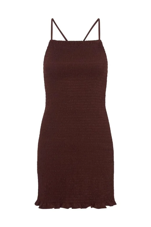 Women Faithfull The Brand Dresses Alani Mini Dress Truffle 8211 Final Sale