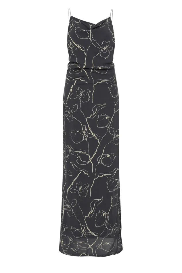 Women Faithfull The Brand Dresses Aurelie Maxi Dress Calla Charred Navy
