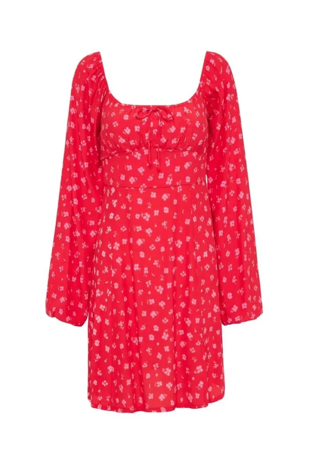 Women Faithfull The Brand Dresses Ballari Mini Dress Sunset Floral Print 8211 Final Sale