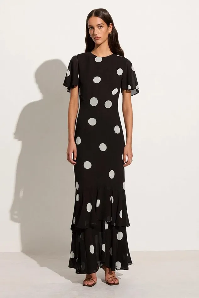 Women Faithfull The Brand Dresses Esperanza Maxi Dress Veia Polka Dot Chocolate Women Faithfull The Brand Dresses Esperanza Maxi Dress Veia Polka Dot Chocolate