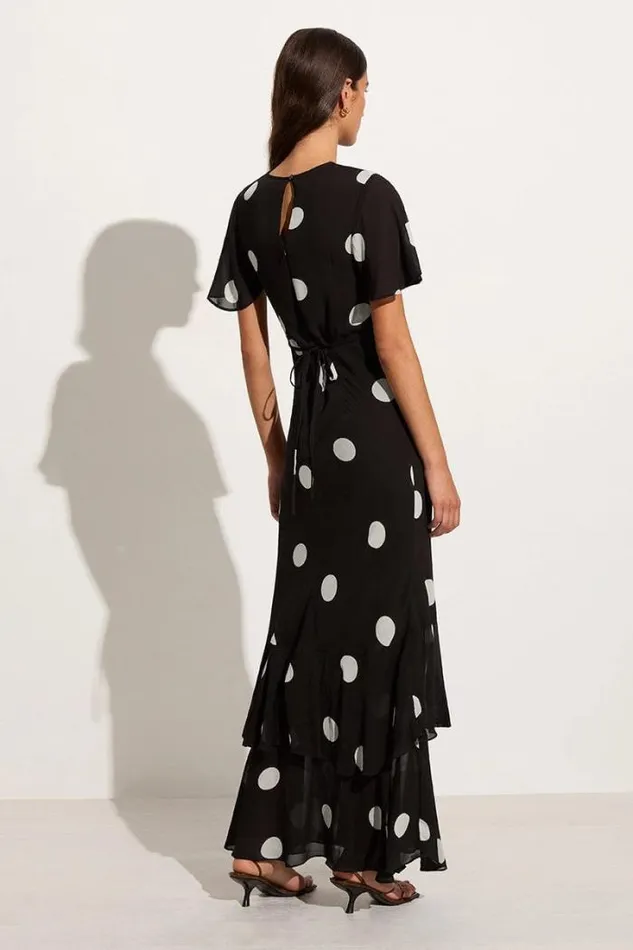 Women Faithfull The Brand Dresses Esperanza Maxi Dress Veia Polka Dot Chocolate