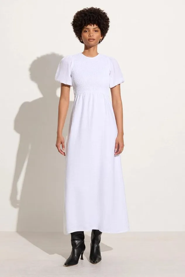 Women Faithfull The Brand Dresses Gloria Midi Dress White