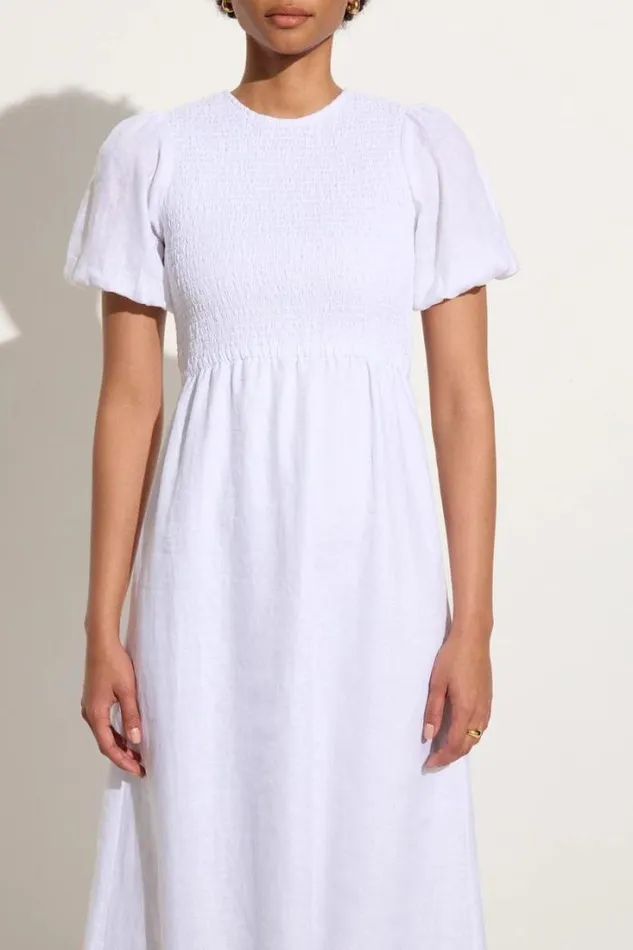 Women Faithfull The Brand Dresses Gloria Midi Dress White