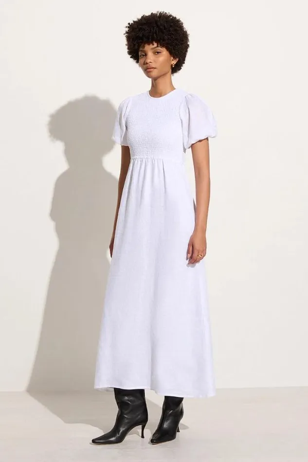 Women Faithfull The Brand Dresses Gloria Midi Dress White