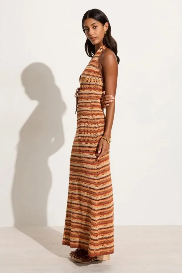 Women Faithfull The Brand Dresses Isili Crochet Maxi Dress Melon Exclusive 8211 Final Sale