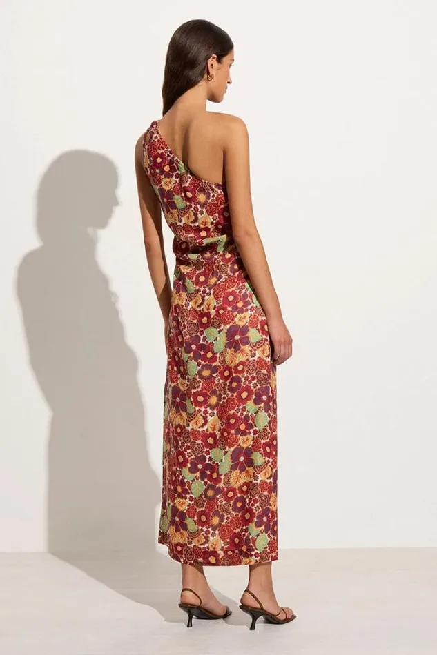 Women Faithfull The Brand Dresses Jomana Midi Dress La Mira Floral Ruby