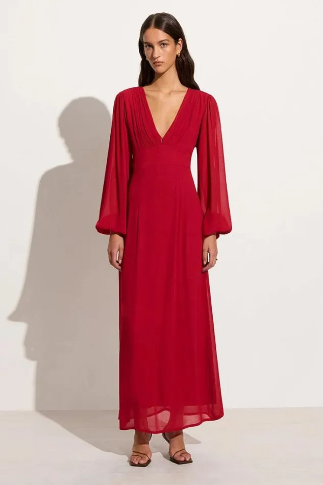 Women Faithfull The Brand Dresses Margarite Maxi Dress Ruby