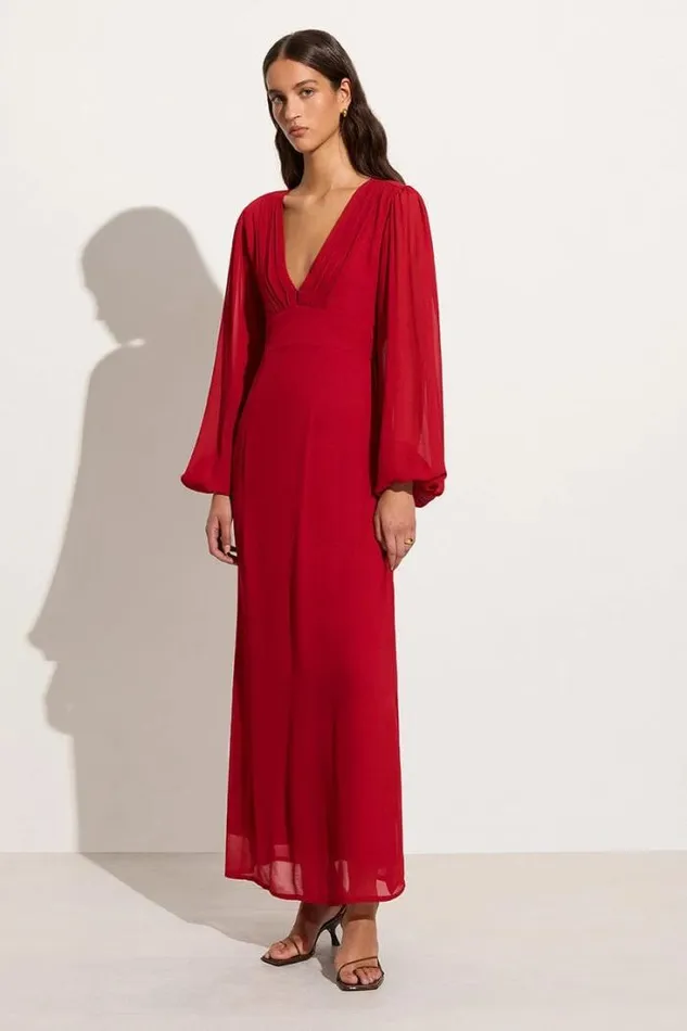 Women Faithfull The Brand Dresses Margarite Maxi Dress Ruby
