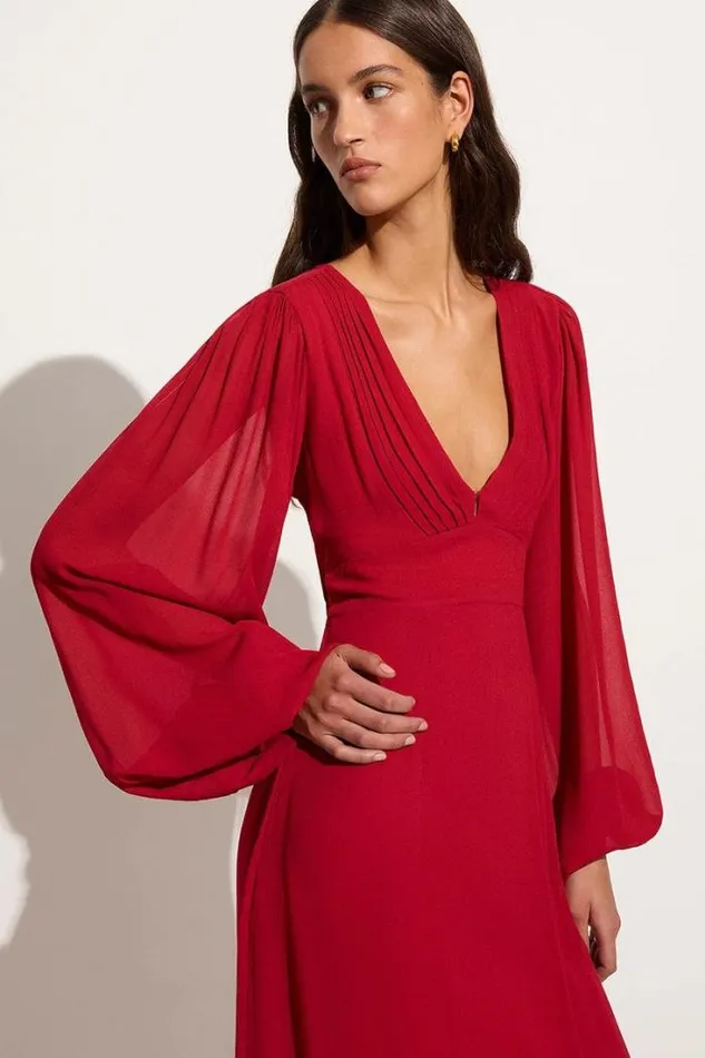 Women Faithfull The Brand Dresses Margarite Maxi Dress Ruby