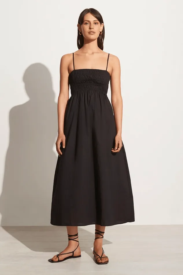 Women Faithfull The Brand Dresses Marieka Midi Dress Black 8211 Final Sale
