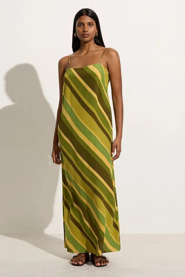 Women Faithfull The Brand Dresses Muni Maxi Dress Cisco Stripe Palm