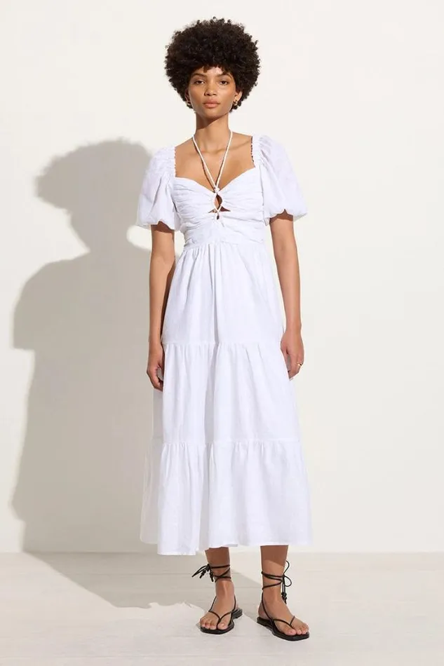 Women Faithfull The Brand Dresses Palacio Midi Dress White