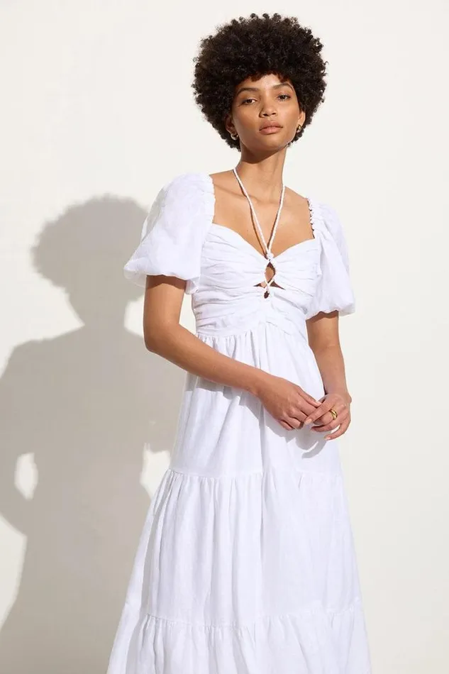 Women Faithfull The Brand Dresses Palacio Midi Dress White