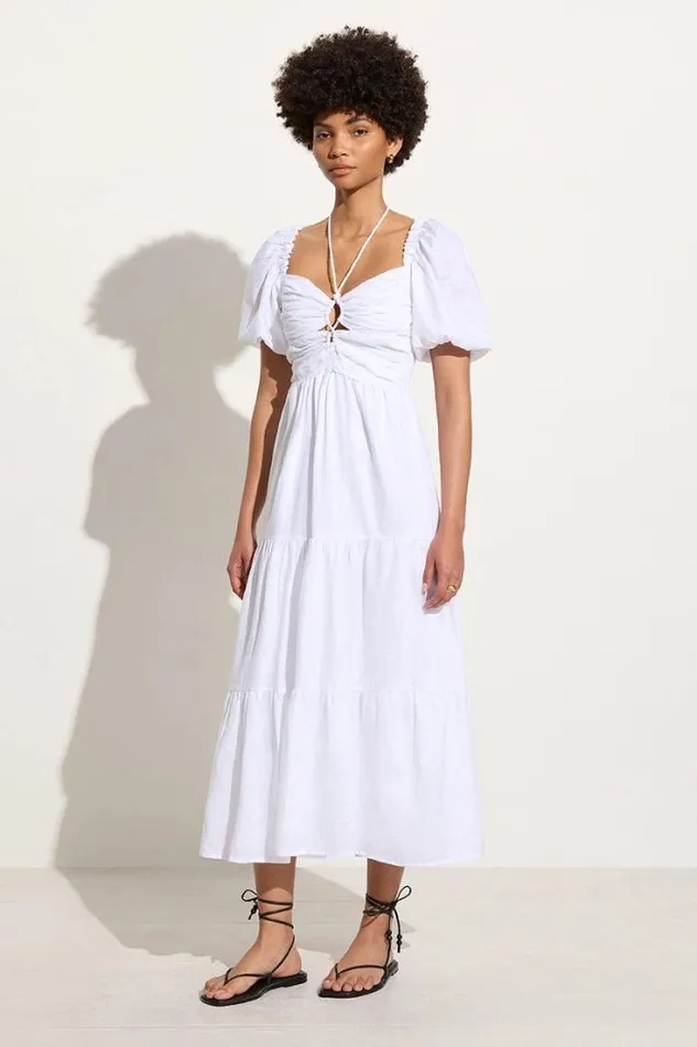 Women Faithfull The Brand Dresses Palacio Midi Dress White