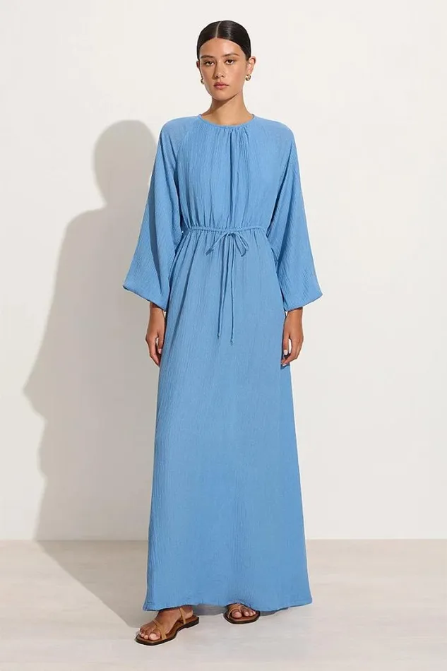 Women Faithfull The Brand Dresses Rosalie Maxi Dress Chambray Blue 8211 Final Sale Women Faithfull The Brand Dresses Rosalie Maxi Dress Chambray Blue 8211 Final Sale