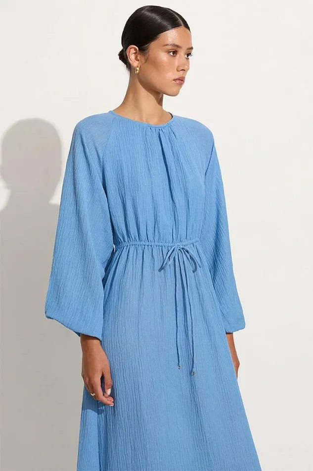 Women Faithfull The Brand Dresses Rosalie Maxi Dress Chambray Blue 8211 Final Sale