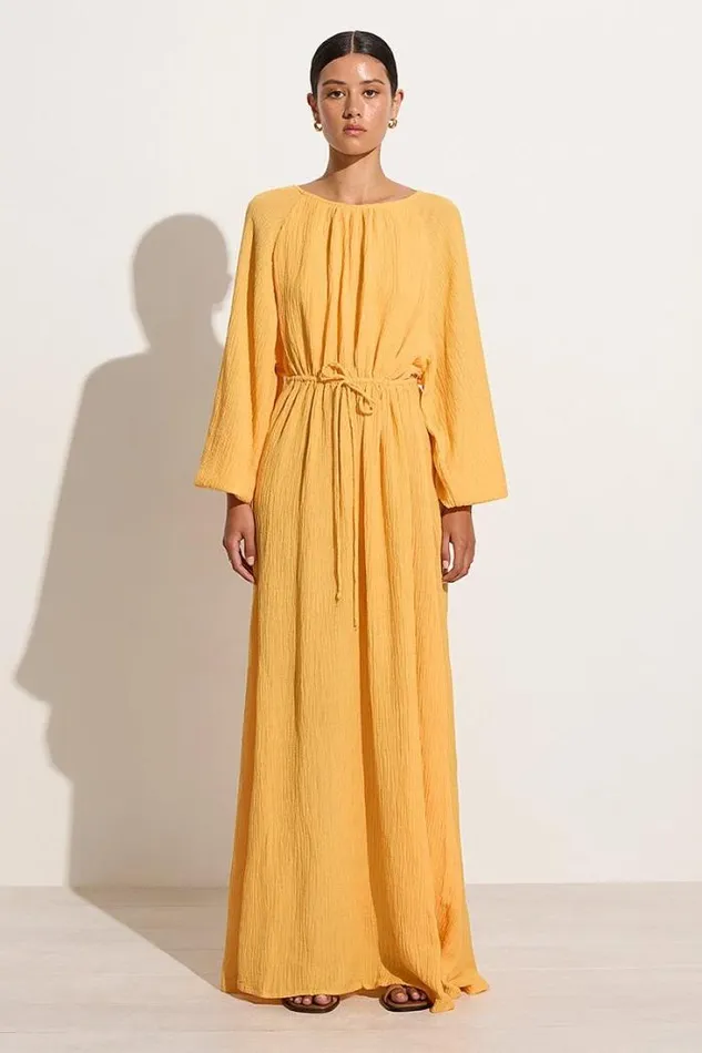 Women Faithfull The Brand Dresses Rosalie Maxi Dress Saffron 8211 Final Sale