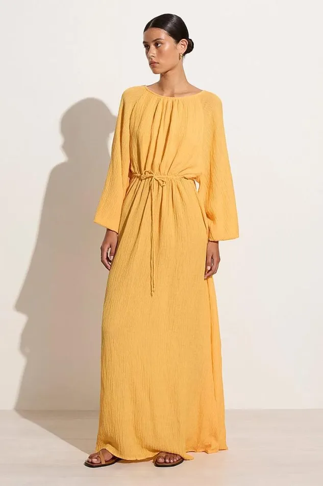 Women Faithfull The Brand Dresses Rosalie Maxi Dress Saffron 8211 Final Sale