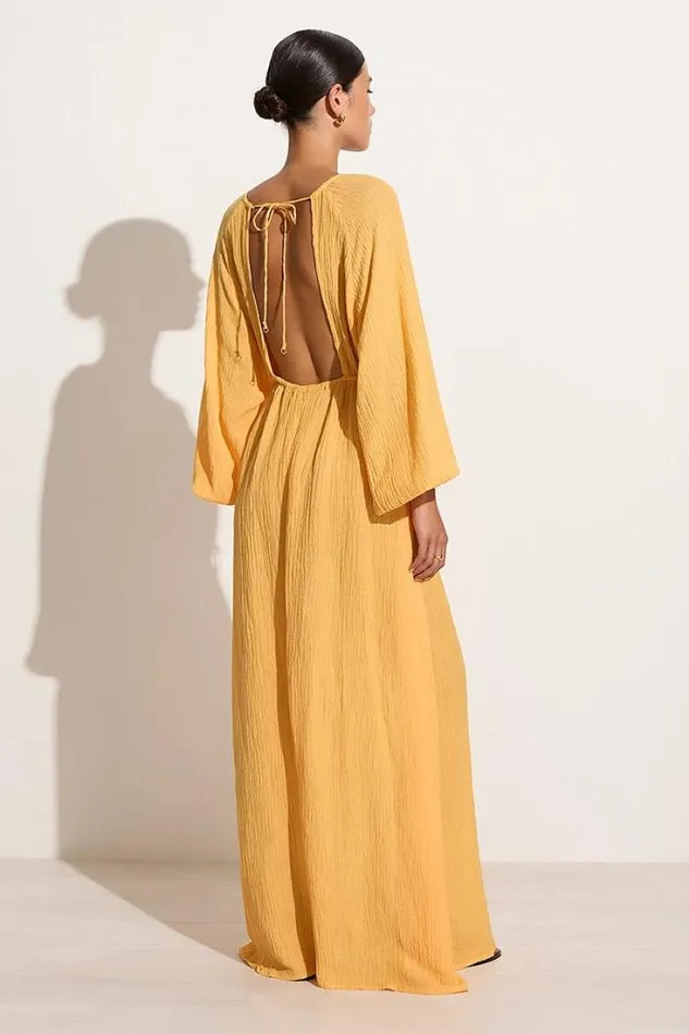 Women Faithfull The Brand Dresses Rosalie Maxi Dress Saffron 8211 Final Sale
